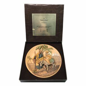 Fontanini 1989 Limited Ed "Flight of Egypt" Christmas Plate Made In Italy In Box